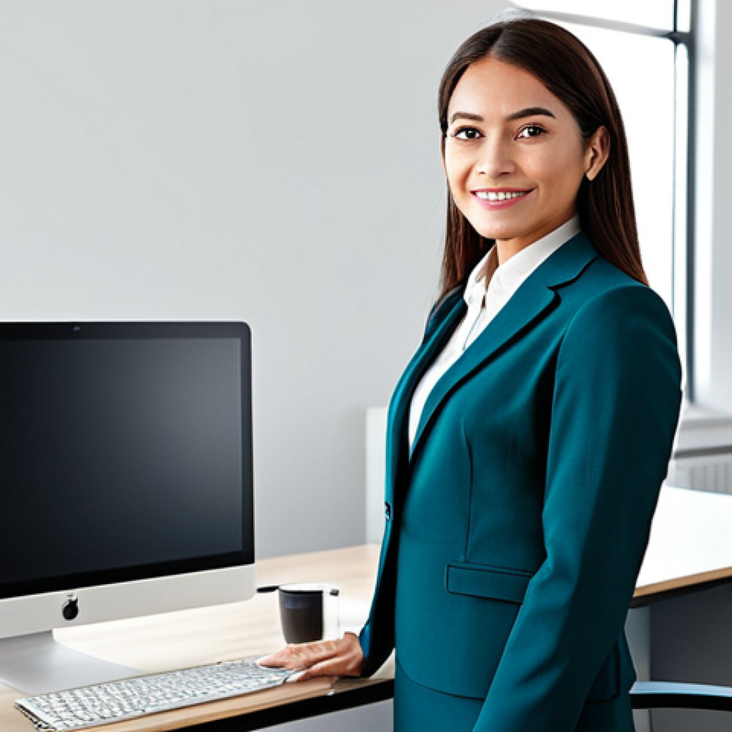 탄소예산을 활용한 환경 교육 프로그램 - **Subject:** A professional businesswoman. **Clothing:** Modest business attire, such as a blazer an...