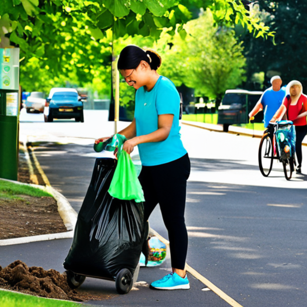 탄소예산 정책의 시민 참여 방안 - **Image Prompt 1: Individual Actions for a Greener Tomorrow**
    "A vibrant, sunlit scene depicting...