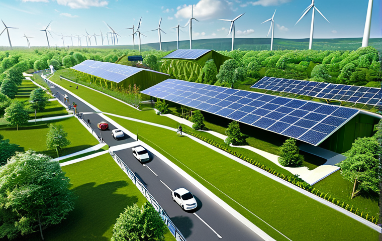 탄소예산 정책의 시민 참여 방안 - **Image Prompt 1: Individual Actions for a Greener Tomorrow**
    "A vibrant, sunlit scene depicting...