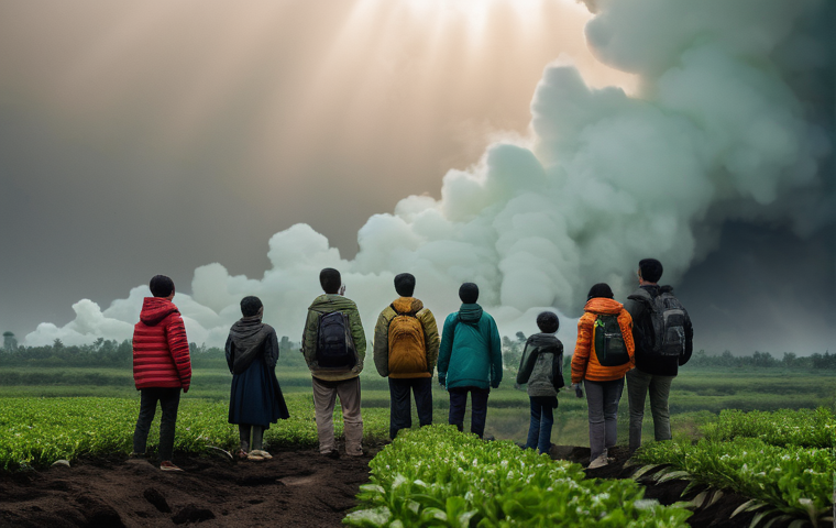 탄소예산을 통한 지속 가능한 에너지 전략 - **Prompt: The Earth's Carbon Budget and Human Responsibility**
    A dramatic, wide-angle, cinematic...