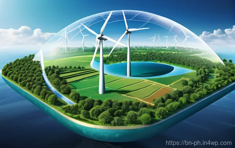 탄소예산의 정책적 효과성과 한계 분석 - **Prompt:** A vibrant, highly detailed depiction of global cooperation towards a sustainable future....