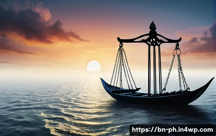 탄소예산 정책의 법적 관점 검토 - **Prompt:** A powerful and symbolic image illustrating global legal accountability for climate chang...